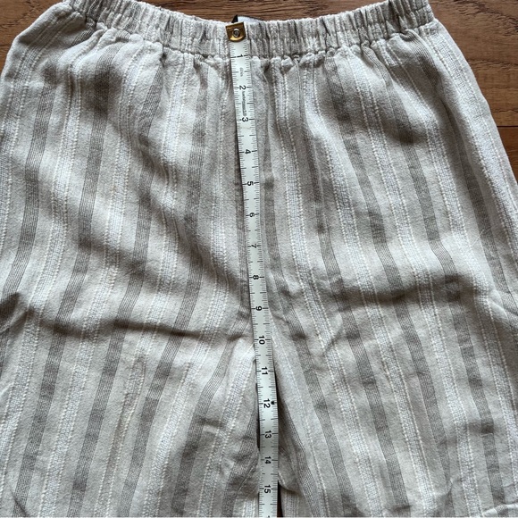 5/$30🦄 Vintage Linen Striped Ivory Pants - Picture 4 of 7